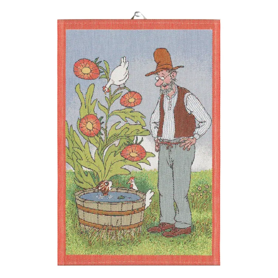 Paño de cocina Pettson & Findus, Findus se baña