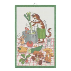Paño de cocina Pettson & Findus, cocinando