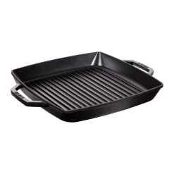 Parrilla de hierro fundido Staub Pure cuadrada negra, 33 cm