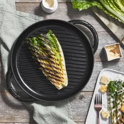 Parrilla de hierro fundido Staub Pure redonda negra, Ø30 cm