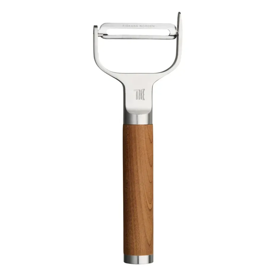 Pelador de verduras en forma de YNorden, acero inoxidable-abedul