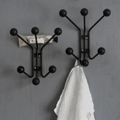 Perchero de pared Bill XS, negro