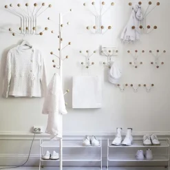 Perchero de pared Bill XXS, blanco