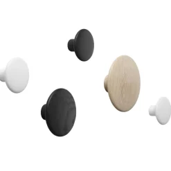 Perchero de pared The Dots, negro, mediano