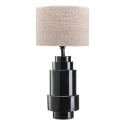 Pie de lámpara Empire negro, 40 cm