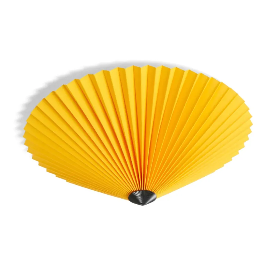 Plafón Matin flush mount Ø38 cm, Yellow shade
