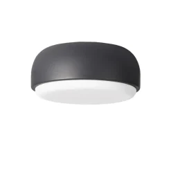 Plafón Over me Ø30 cm, gris oscuro