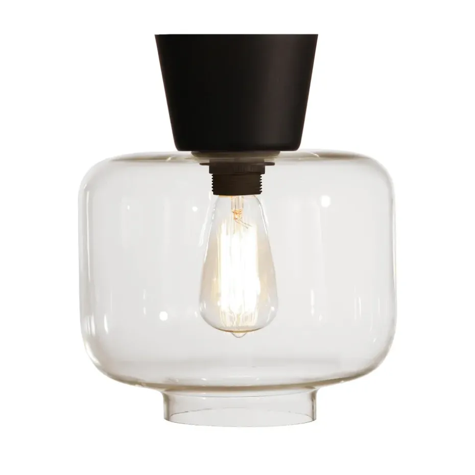 Plafón Ritz, transparente-negro