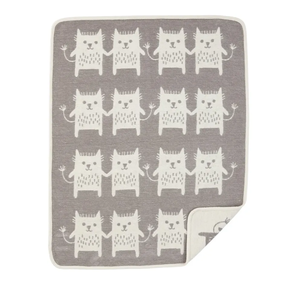 Plaid chenilla Little Me, gris