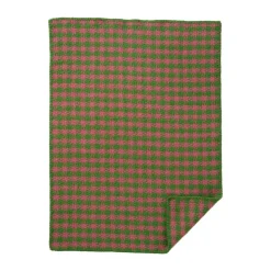 Plaid infantil Dogtooth 65x90 cm, Green-pink