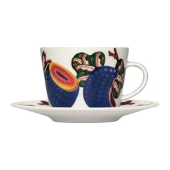 Platillo de café Taika Sato Ø15 cm, Blanco-multicolor