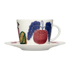 Platillo de café Taika Sato Ø16 cm, Blanco-multicolor