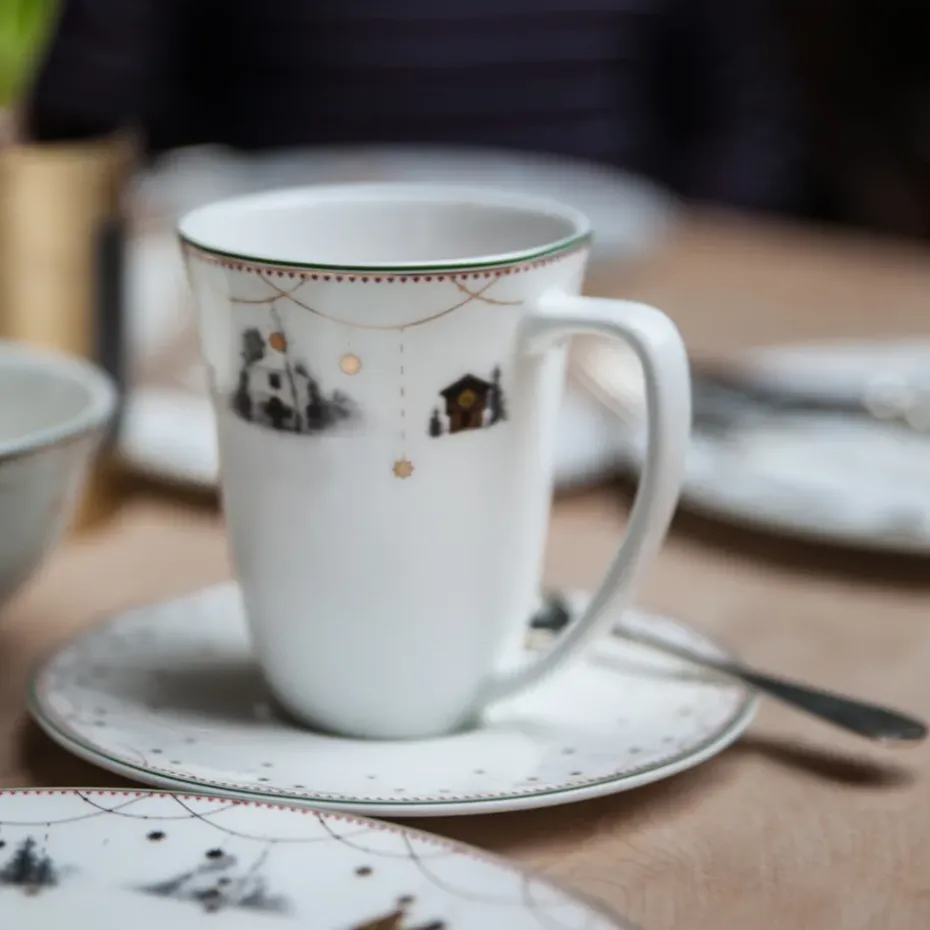Platillo para taza 30 cl Julemorgen, blanco