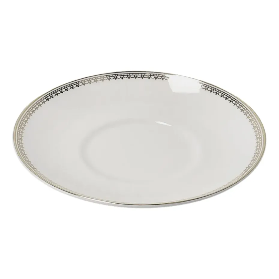 Platillo para taza de café Vera Wang Lace Gold, blanco
