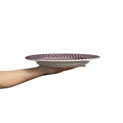 Plato Bubbles 28 cm, ciruela