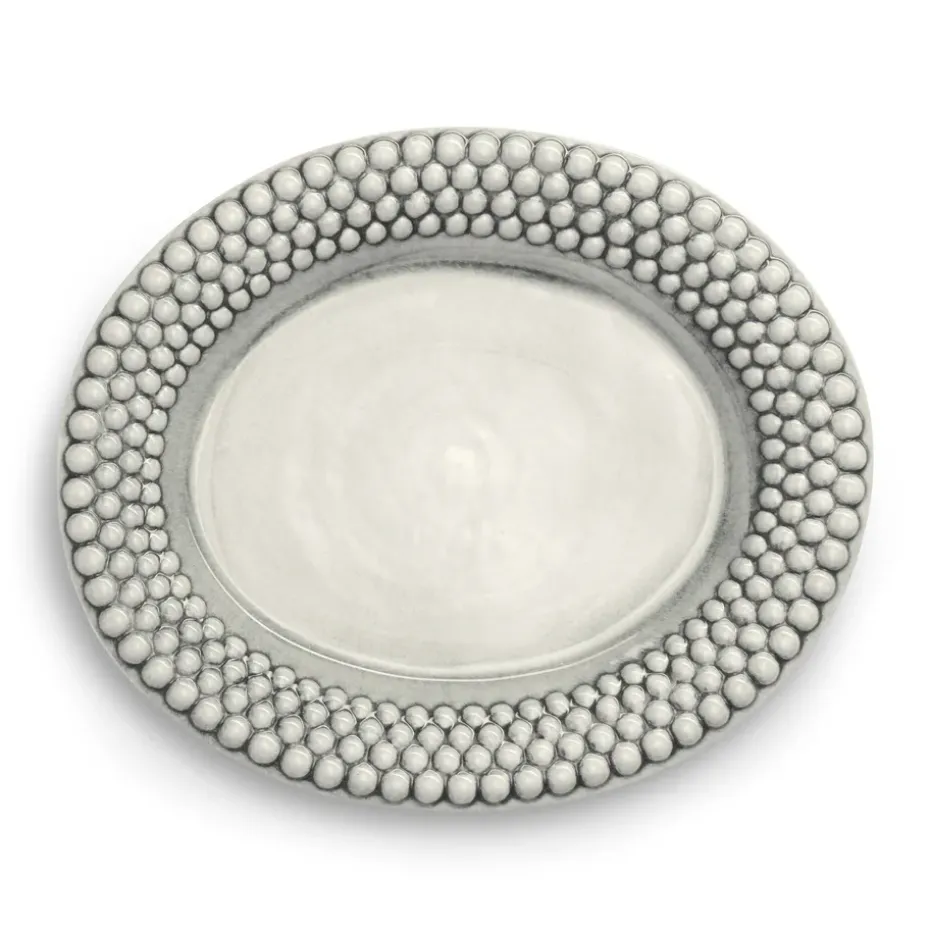 Plato Bubbles ovalado 35 cm, gris