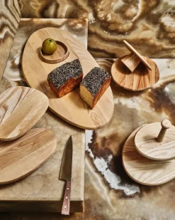 Plato de tarta Dune 03 23,5x29 cm, Ash