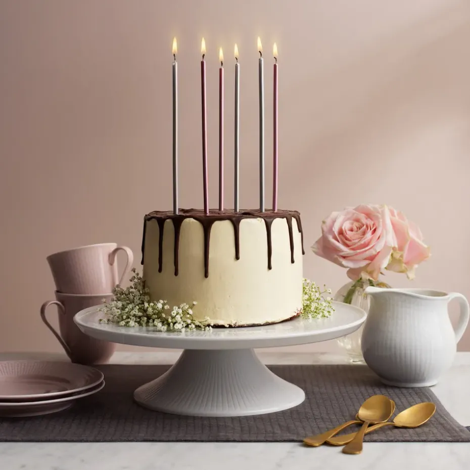 Plato de tarta Swedish Grace 31 cm, nieve (blanco)