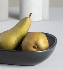 Plato hondo 1 Curve Stoneware 9x22 cm, Black