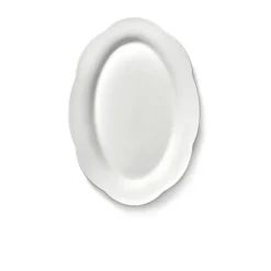 Plato hondo Silhouette oval L 21x30 cm set de 2, White
