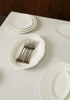 Plato hondo Silhouette oval L 21x30 cm set de 2, White