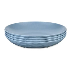 Plato hondo Club Ø22 cm, 4-pack termoplástico biocircular, Nature flower blue