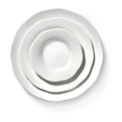 Plato hondo plato de acompañamiento Silhouette M Ø15 cm set de 4, White