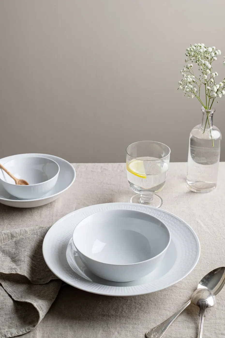 Plato hondo Swedish Grace Ø19 cm, nieve (blanco)