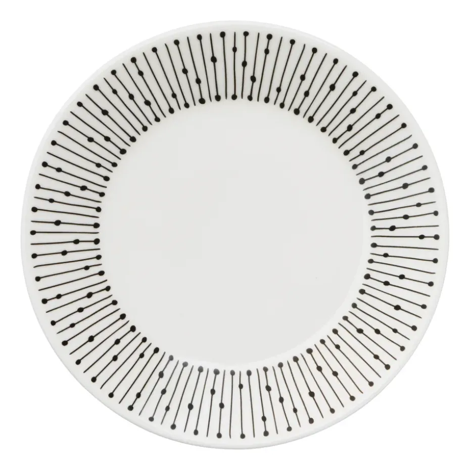 Plato Mainio Sarastus Ø11,5 cm, negro-blanco