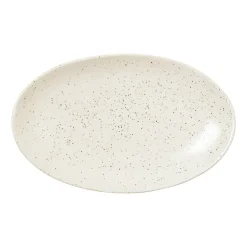 Plato ovalado Nordic Vanilla 22 cm, Cream with grains