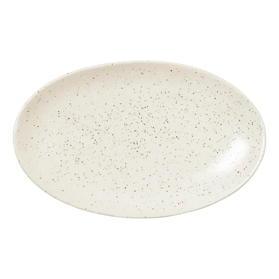Plato ovalado Nordic Vanilla 22 cm, Cream with grains