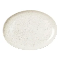 Plato ovalado Nordic Vanilla 35,5 cm, Cream with grains