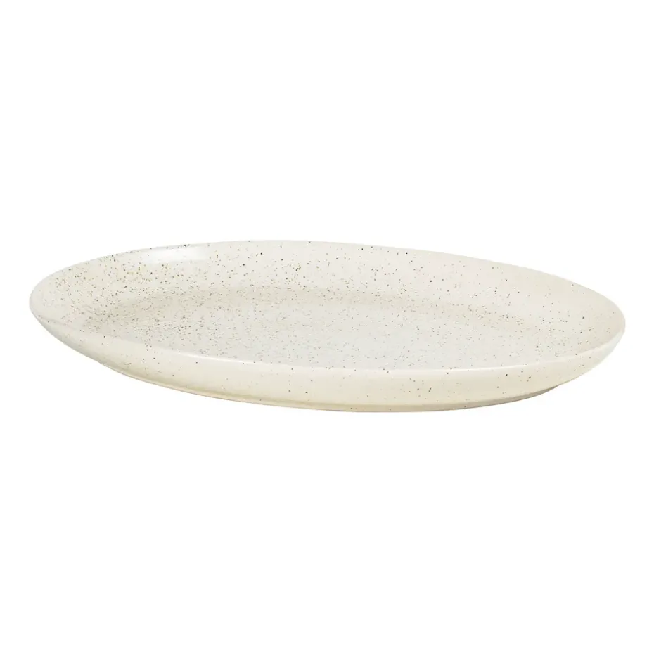 Plato ovalado Nordic Vanilla 35,5 cm, Cream with grains