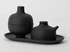 Plato ovalado Sand 12,5x20 cm, Black clay