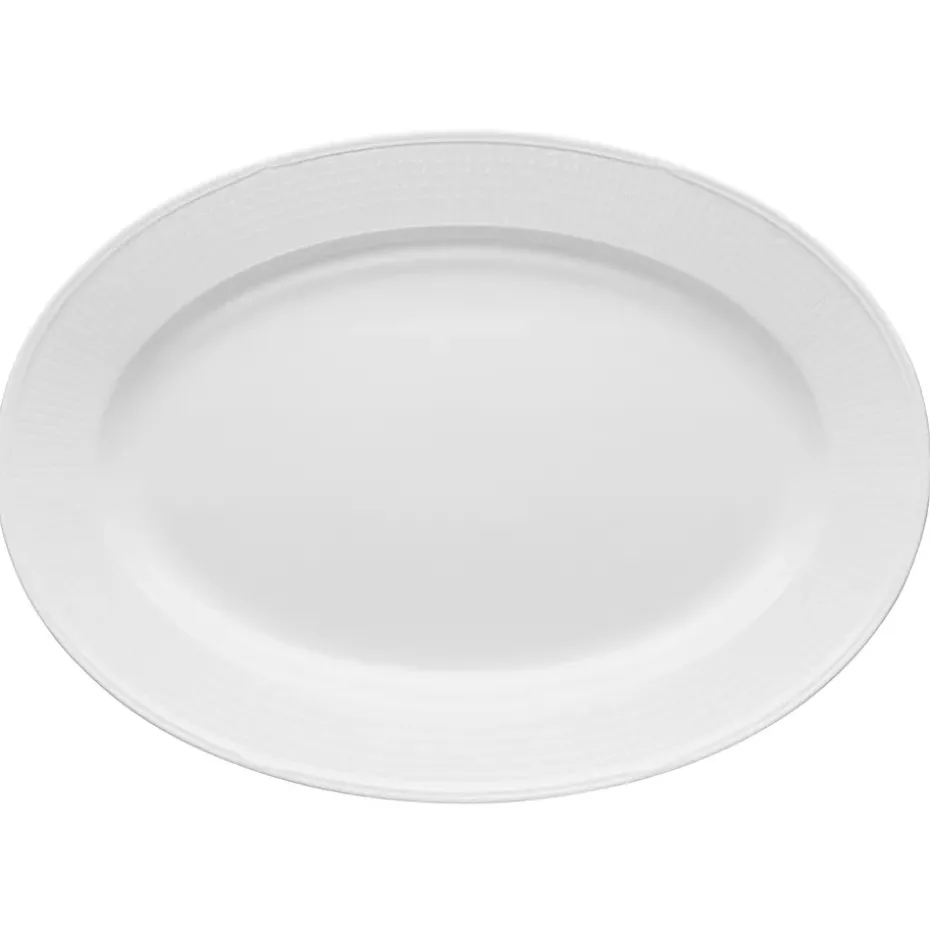Plato ovalado Swedish Grace 29x40 cm, Snö (blanco)