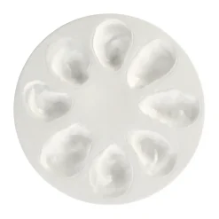 Plato Oyster Ø27 cm, blanco