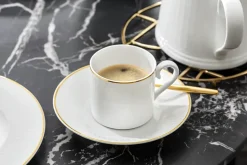 Plato para taza de café Château Septfontaines Ø15,5 cm, Blanco-oro