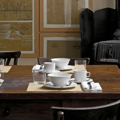 Plato para taza de té PlateBowlCup, blanco