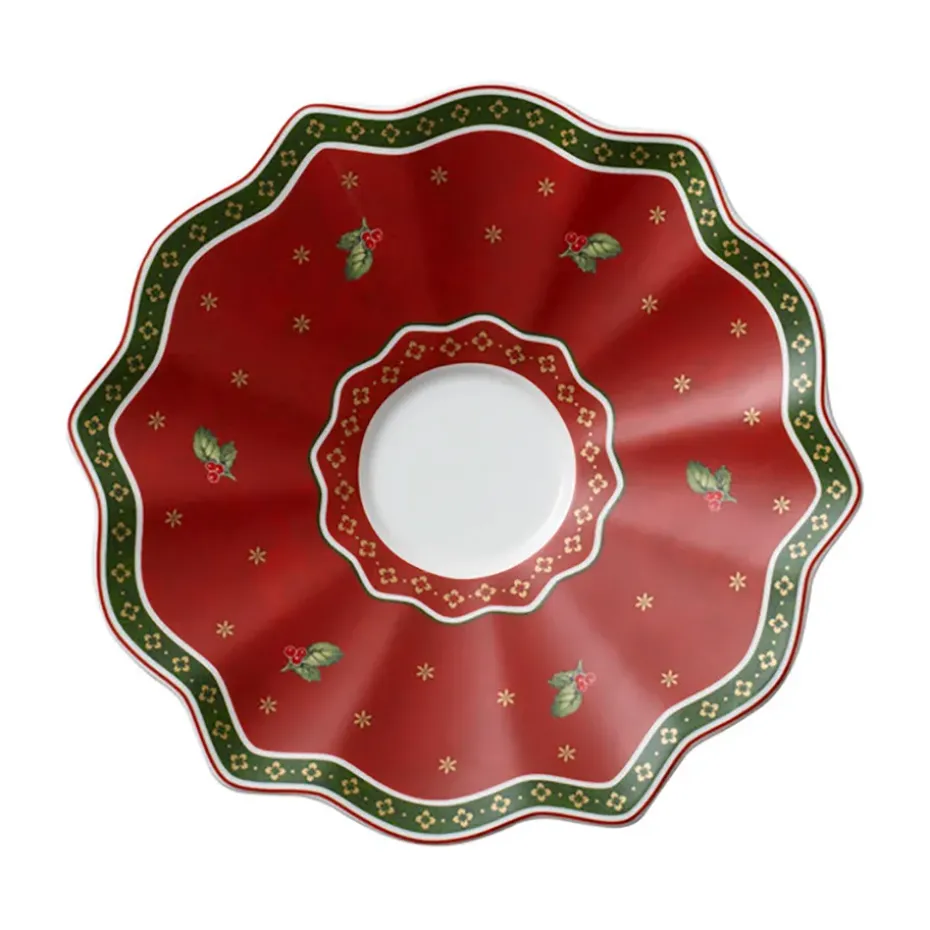 Plato para taza Toy's Delight Ø19 cm, Blanco-rojo