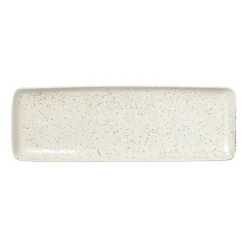 Plato rectangular Nordic Vanilla 12,5x35 cm, Cream with grains