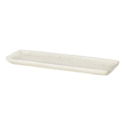 Plato rectangular Nordic Vanilla 12,5x35 cm, Cream with grains