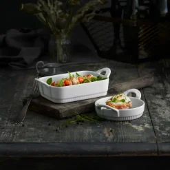 Plato redondo con asas Toulouse, blanco
