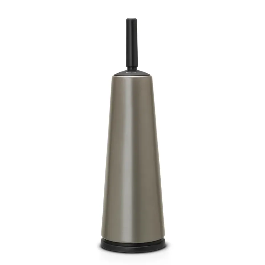 Portaescobillas de inodoro ReNew Brabantia, platino