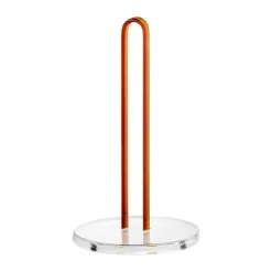 Portarollos de papel de cocina Loop 26 cm, Transparente-ámbar