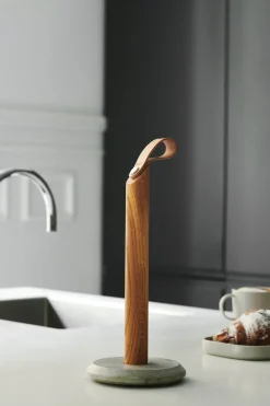 Portarrollos de papel cocina Grab, roble