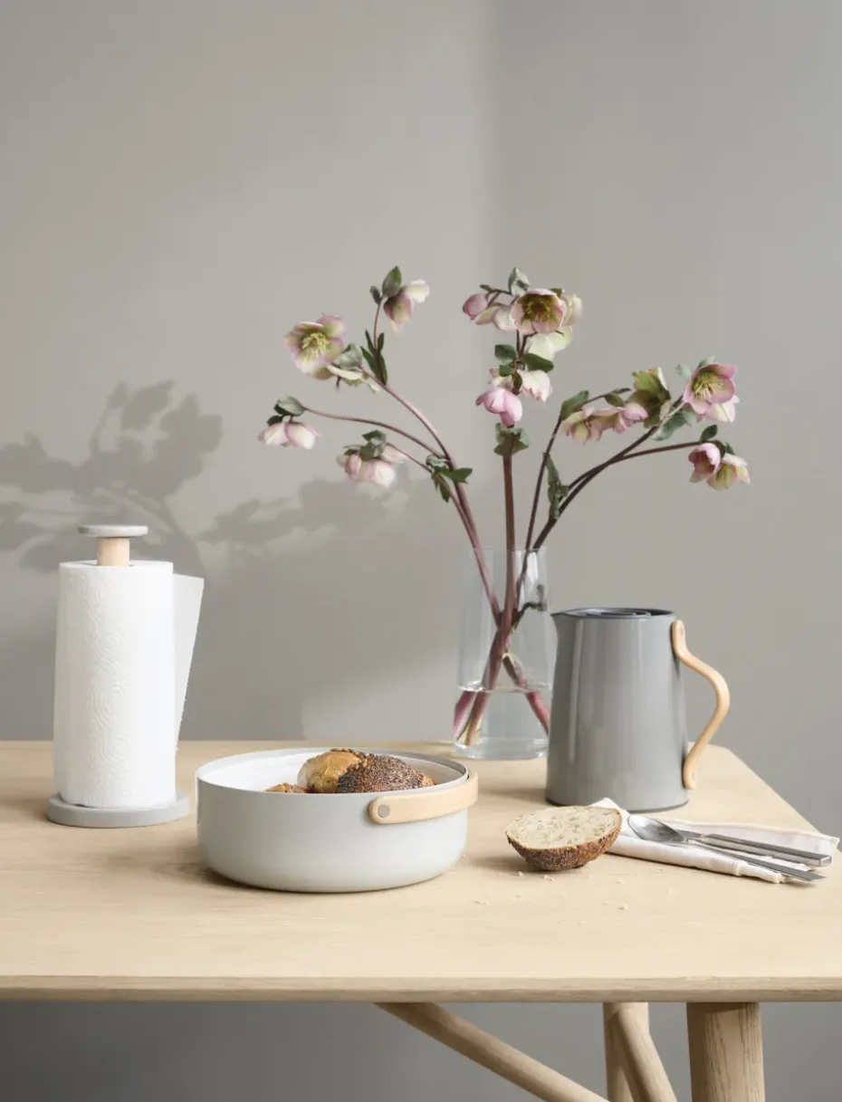 Portarrollos de papel de cocina Emma 28 cm, Gris-haya