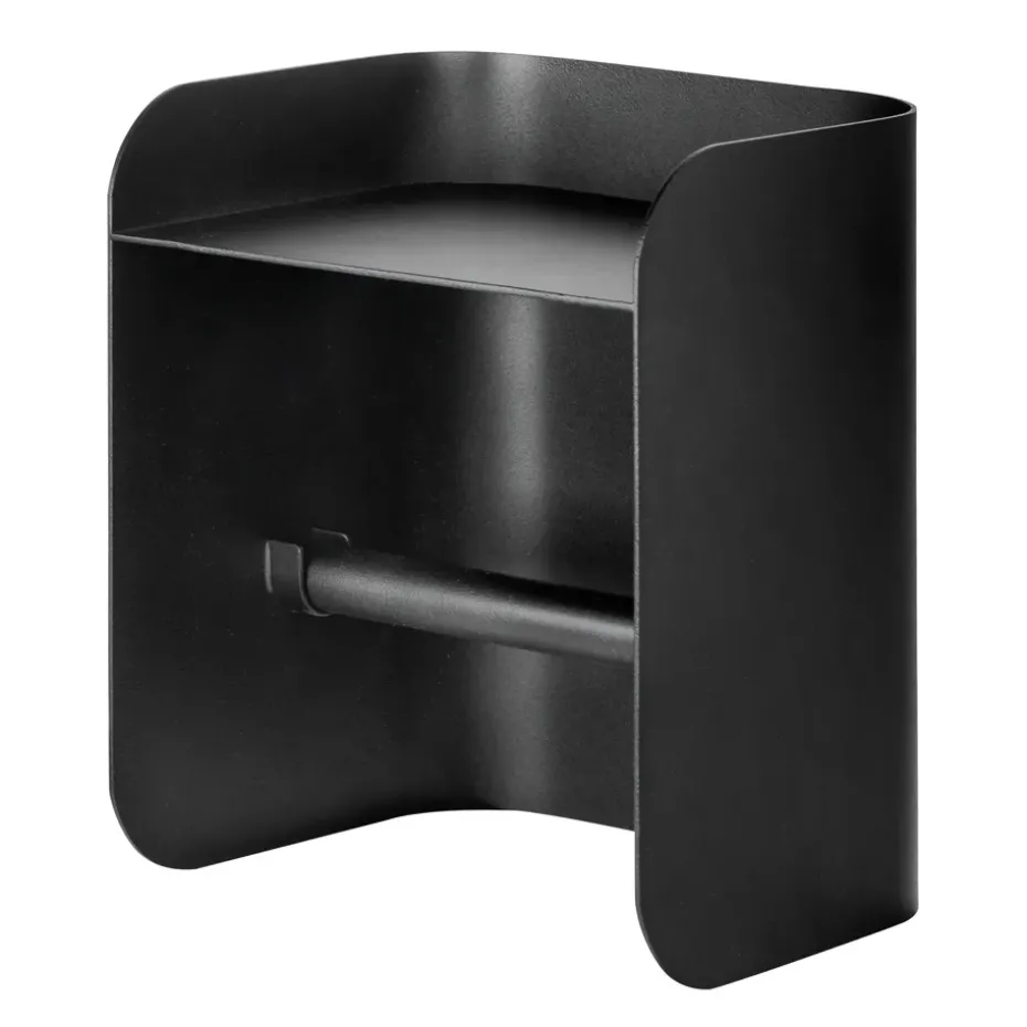 Portarrollos de papel higiénico Carry, Negro