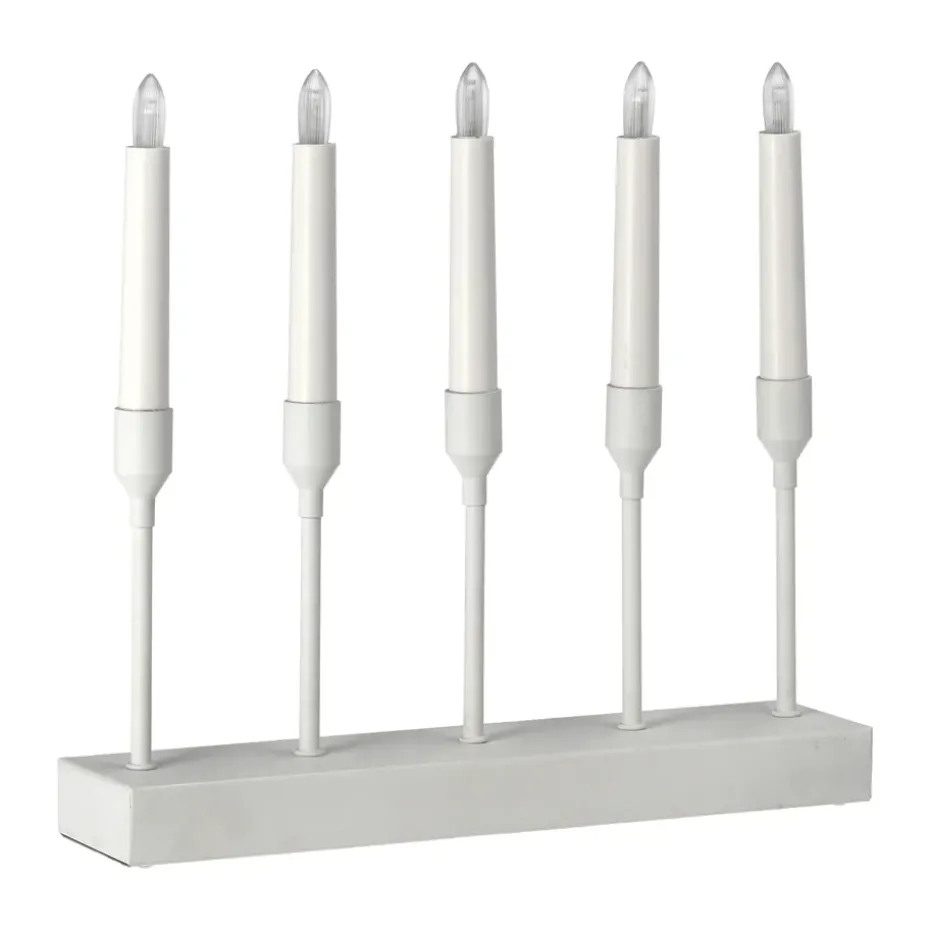 Portavelas de Adviento Kindle portabel 30 cm, Blanco