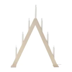 Portavelas de Adviento Nord 60 cm, Blanqueado