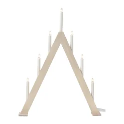 Portavelas de Adviento Nord 60 cm, Blanqueado
